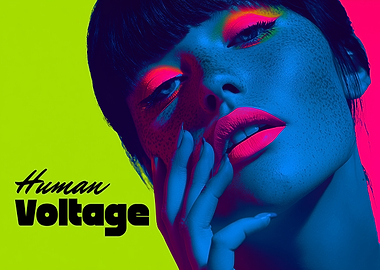 Human Voltage Neon Portrait