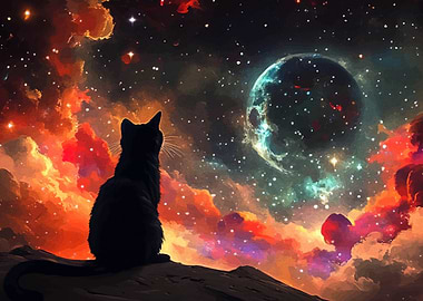Cosmic Cat Contemplation