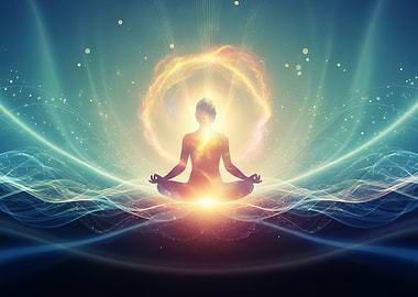 Meditating Figure with Energy Field