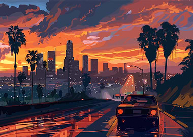 Los Angeles Sunset Drive