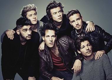 One Direction and Paul Rudd Portrait