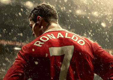 Cristiano Ronaldo in the rain