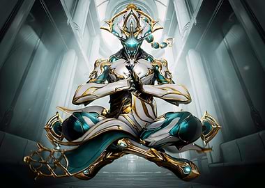 Meditating Warframe Lotus Pose