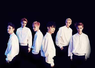 EXO Group Photo in White Shirts