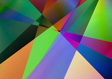 Colorful Abstract Geometric Composition