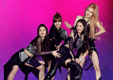 Blackpink group photo on stage