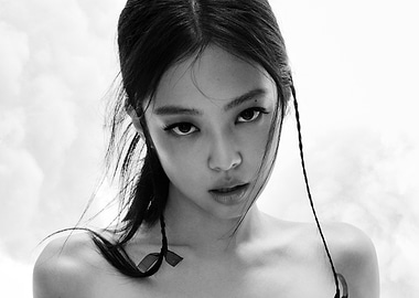 Black and White Portrait of Jennie
