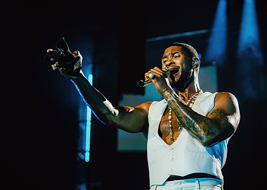 Singer performing on stage