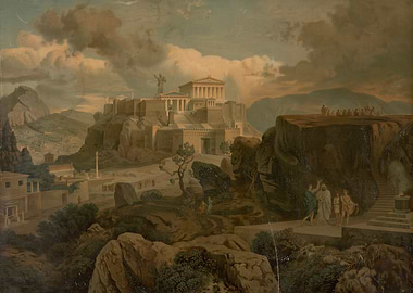 Ancient Greek Cityscape Painting