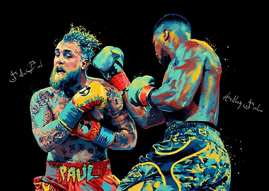 Jake Paul vs Anthony Joshua Painting