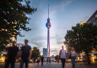 Berlin TV Tower at Dusk