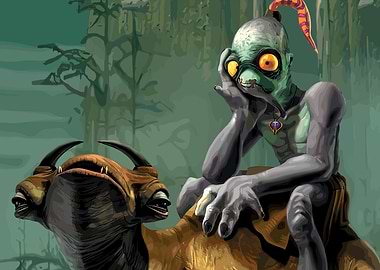 Abe and Elum from Oddworld