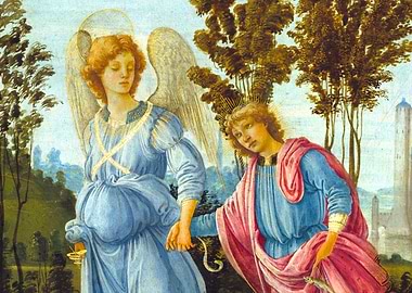 Tobias and the Angel Painting