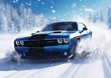 Dodge Challenger in Winter