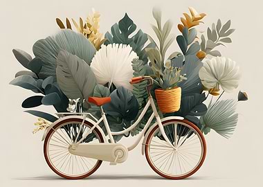 Floral Bicycle Still Life