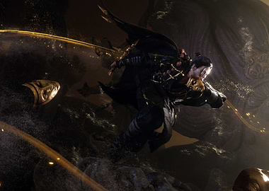 Mysterious Warrior with Golden Mask