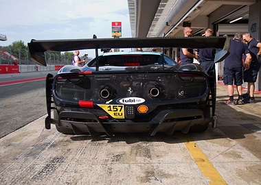 Ferrari Race Car Rear View