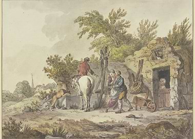 Rural Scene with Figures and Animals