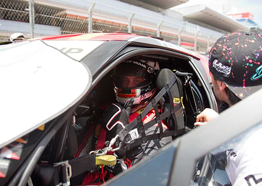 Race Car Driver in Vehicle