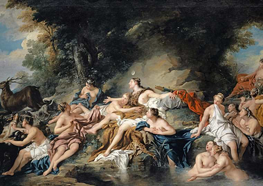Diana Bathing with her Nymphs painting
