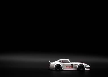 White Race Car Nissan Diecast