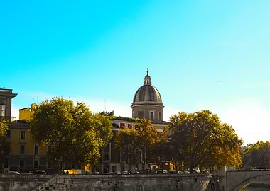 View of basilica di San Giovanni Battista dei Fiorentini
