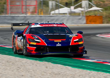 Ferrari Race Car on Track