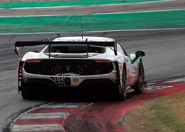 Ferrari Race Car on Track