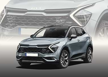 Silver Kia Sportage SUV Car