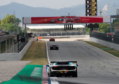 Racing cars on the track