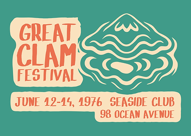 Great Clam Festival 1976 Poster