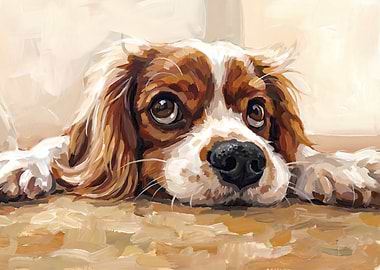Cavalier King Charles Spaniel Painting