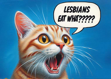 Surprised Cat with Speech Bubble