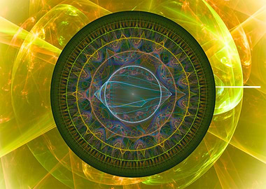 Abstract Eye Green Mandala