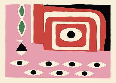 Abstract Eye Pattern Art