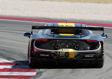 Ferrari Race Car Rear View