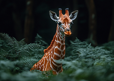 Giraffe in Ferns