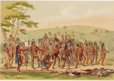 Native American Gathering Painting