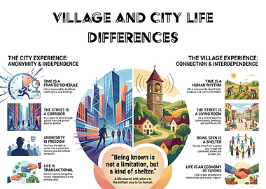 Village and City Life Differences