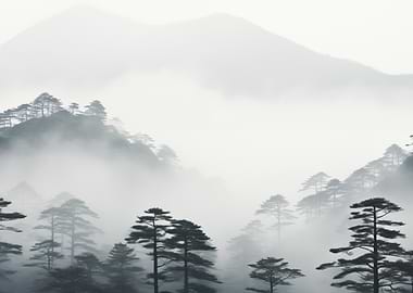 Misty Mountain Landscape