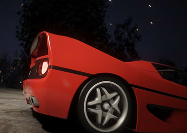 Ferrari F50 at Night