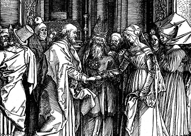 Marriage of the Virgin Mary Albrecht Durer Engraving