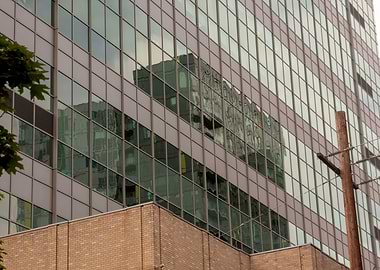 Modern Building Facade with Reflections