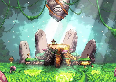 Enchanted Forest Altar Pixel Art