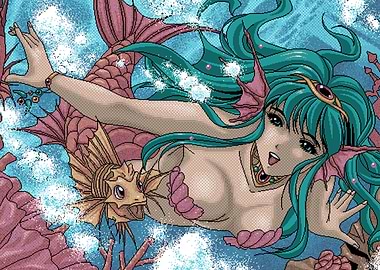 Mermaid with Fish Companion