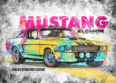 Shelby GT500 Eleanor Custom Art