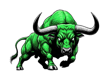 Green Bull Illustration