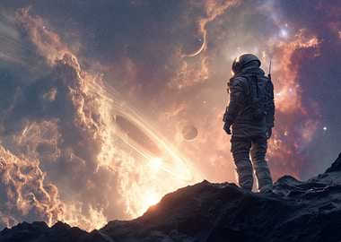 Astronaut on Alien Planet