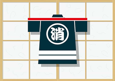 Japanese Firefighter Coat Graphic