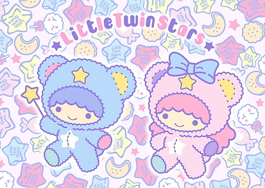 Little Twin Stars Kawaii Pattern